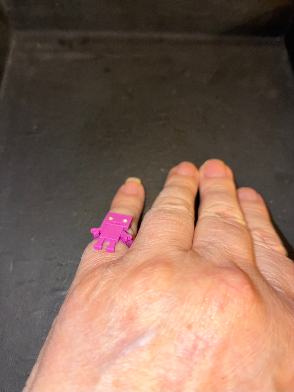 Pink Robot Ring - Fun Adjustable Accessory - Picture 5 of 10